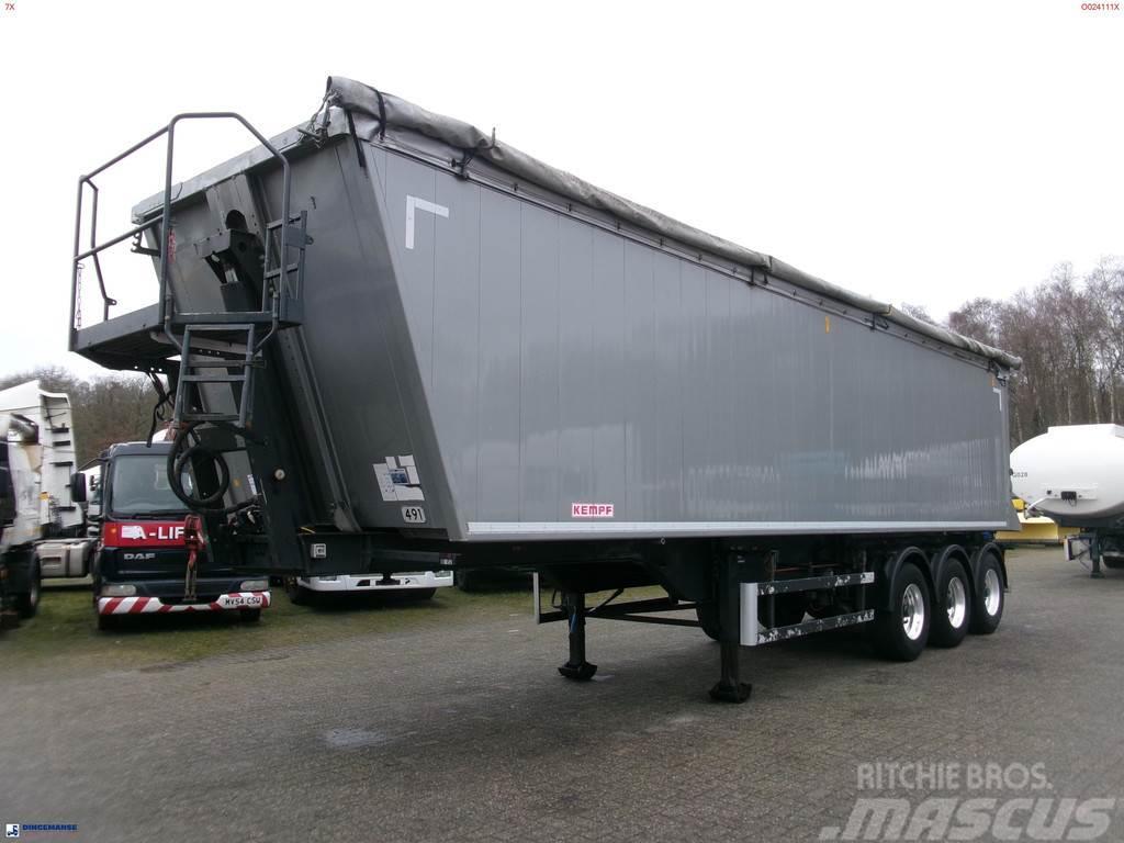 Kempf Tipper trailer alu 55.5 m3 + tarpaulin Damperli çekiciler