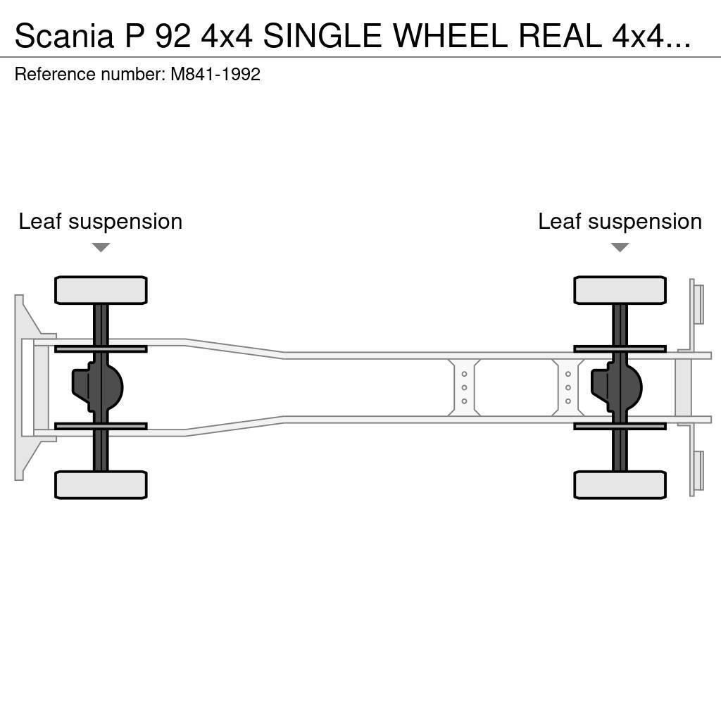 Scania P 92 4x4 SINGLE WHEEL REAL 4x4 WITH ONLY 26612 KM Vinçli kamyonlar