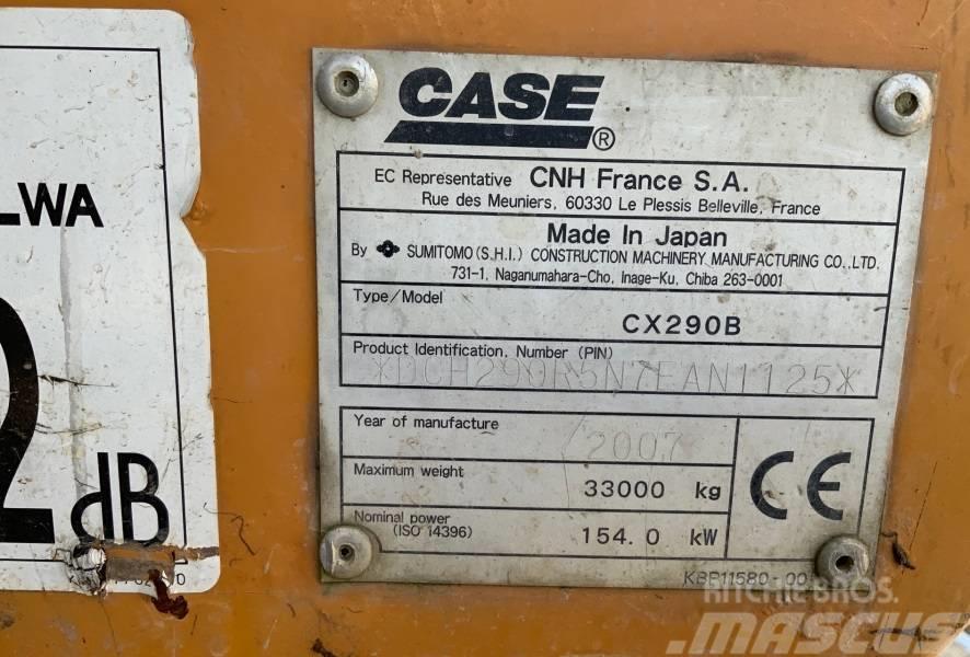 CASE CX 290 B + ROTOTILT Paletli ekskavatörler