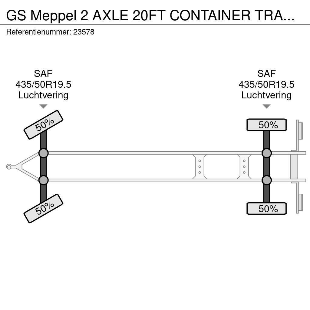 GS Meppel 2 AXLE 20FT CONTAINER TRANSPORT TRAILER Çekiciler, konteyner