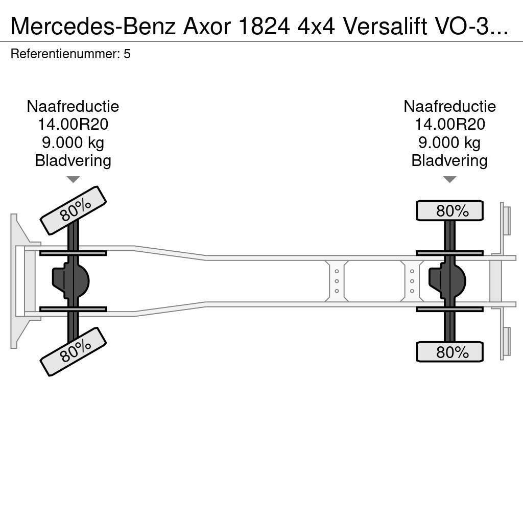 Mercedes-Benz Axor 1824 4x4 Versalift VO-355-MHI Winch 69 kV Top Araç üstü platformlar
