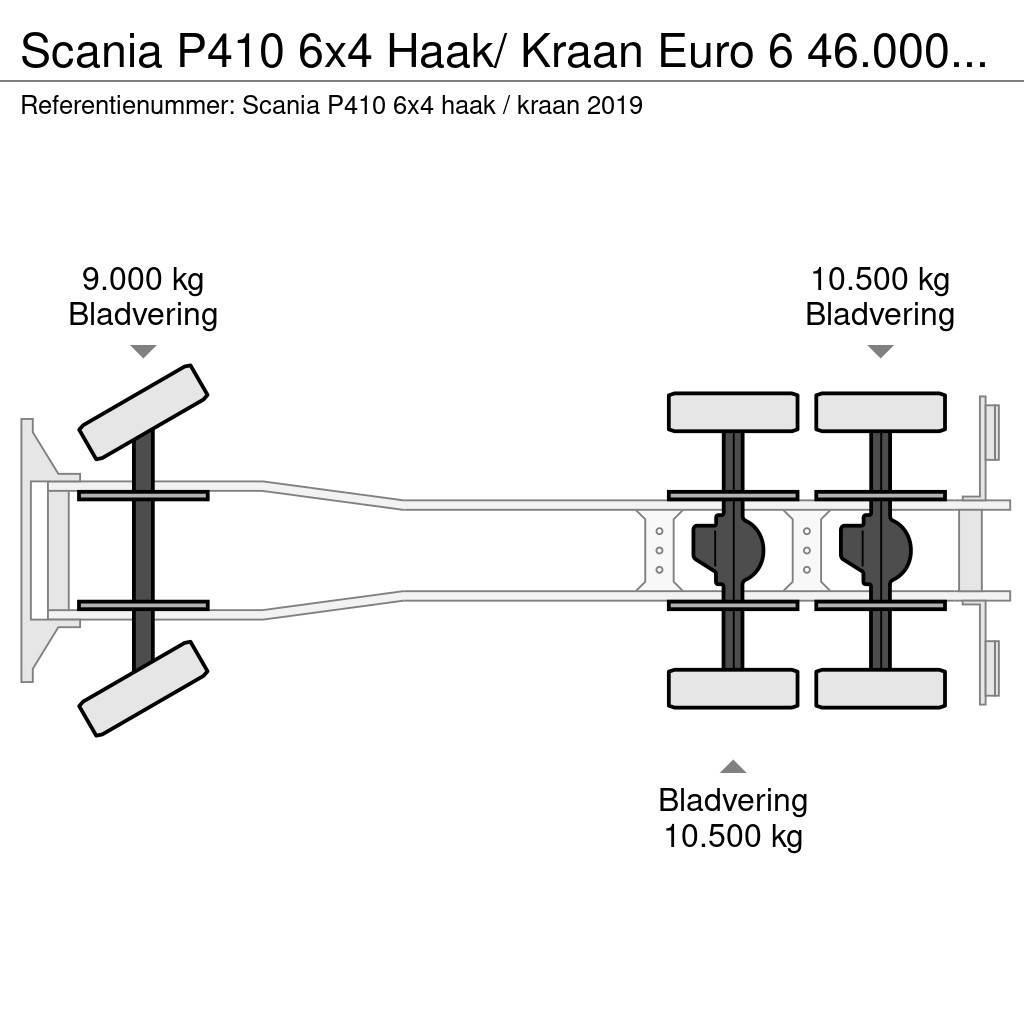 Scania P410 6x4 Haak/ Kraan Euro 6 46.000km ! Retarder Vinçli kamyonlar