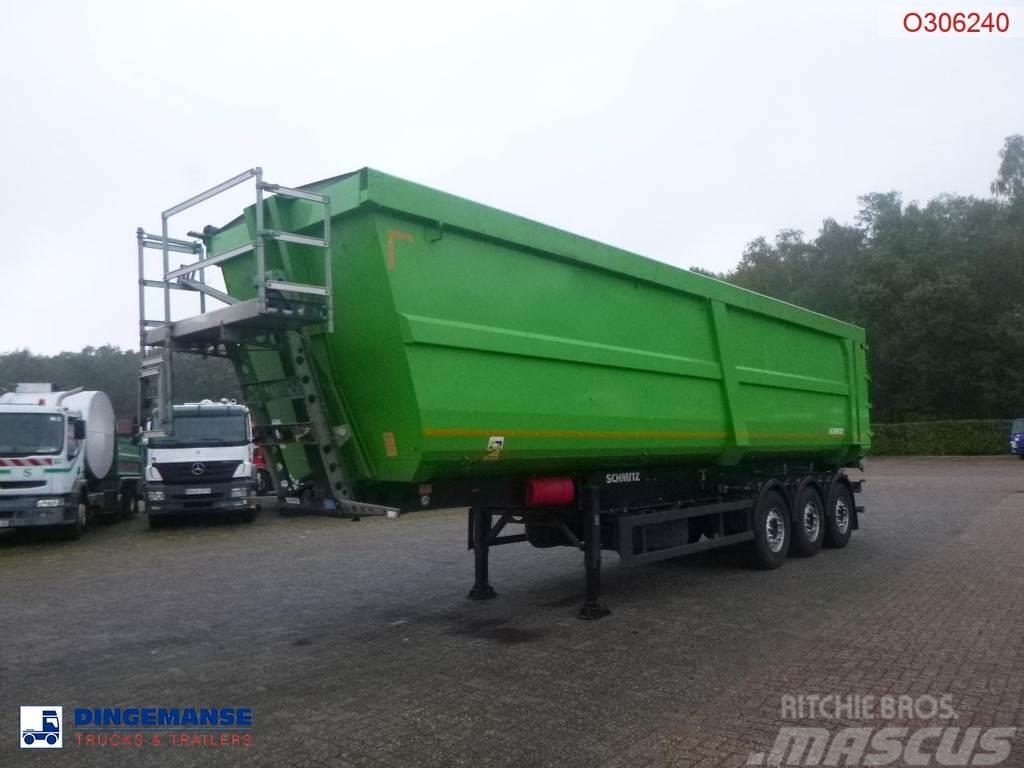 Schmitz Cargobull Tipper trailer steel 58 m3 + tarpaulin Flatbed çekiciler