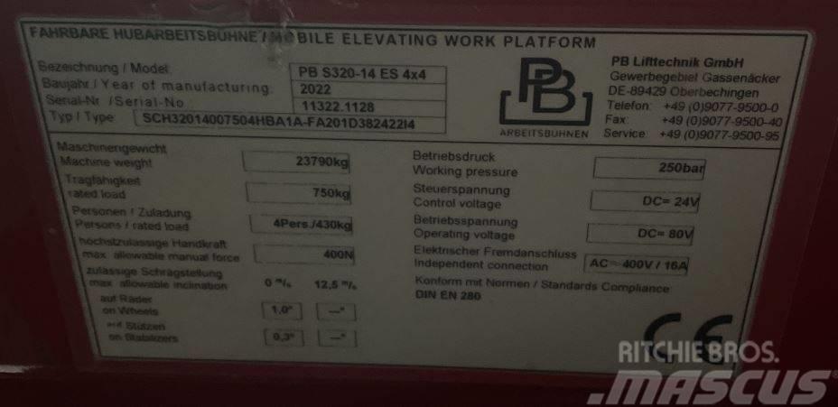 PB S320-14 4x4, high rack lift, 32m,like Holland Lift Makasli platformlar