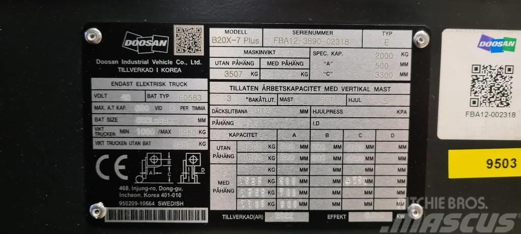 Doosan Elmotvikt 2 ton 4750mm - HYRA/KÖP Elektrikli forkliftler