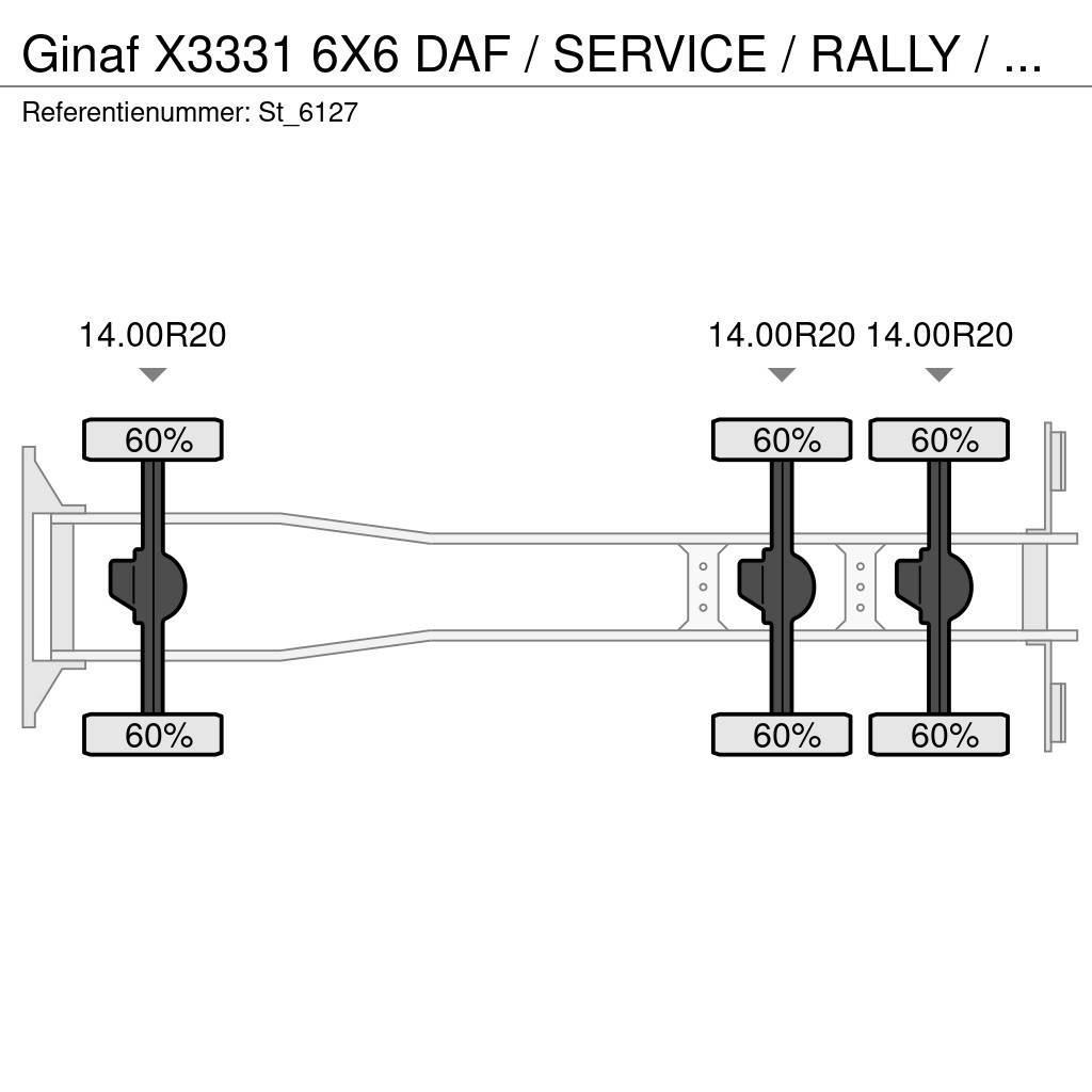 Ginaf X3331 6X6 DAF / SERVICE / RALLY / T5 / DAKAR Kapali kasa kamyonlar