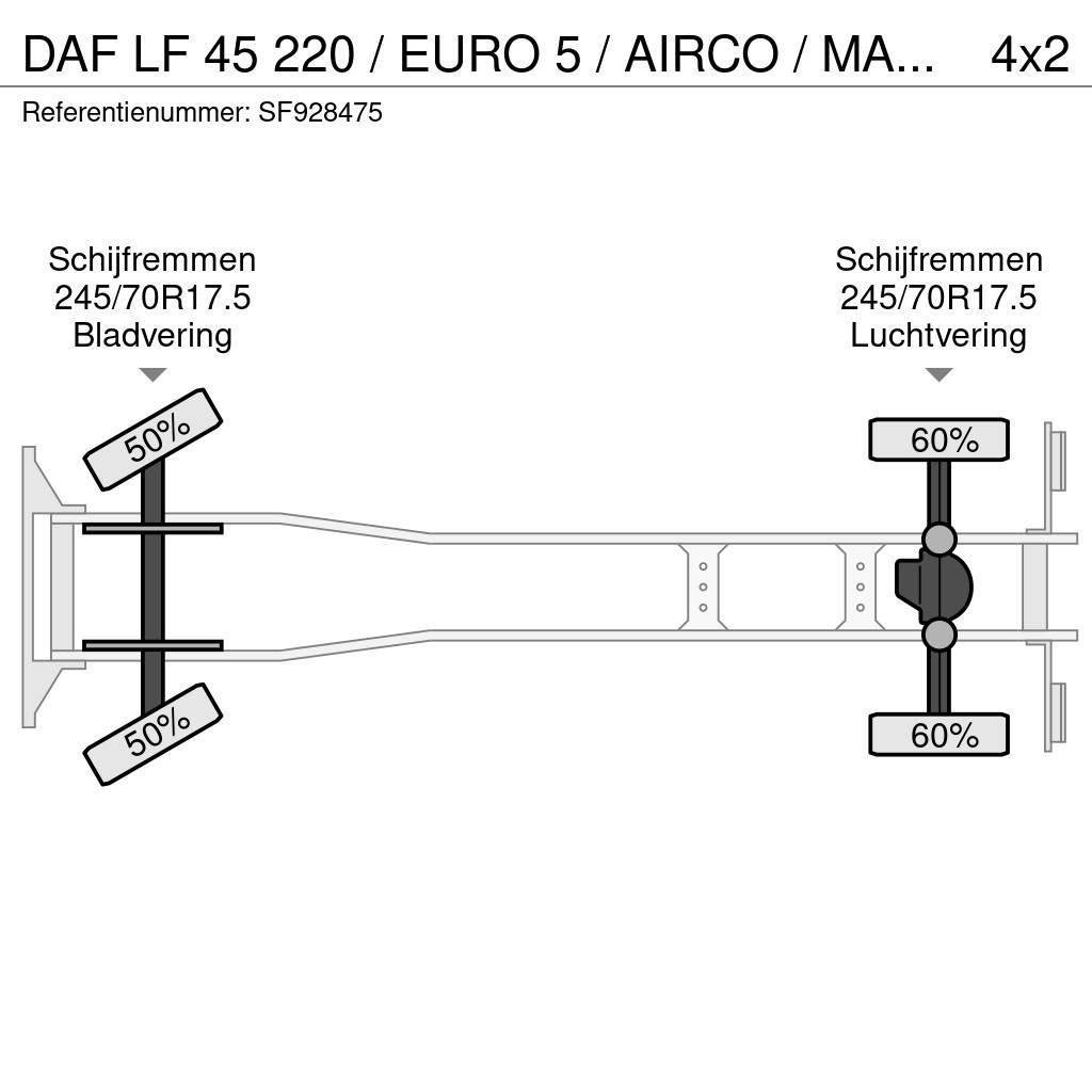 DAF LF 45 220 / EURO 5 / AIRCO / MANUEL / DHOLLANDIA 2 Kayar tenteli kamyonlar