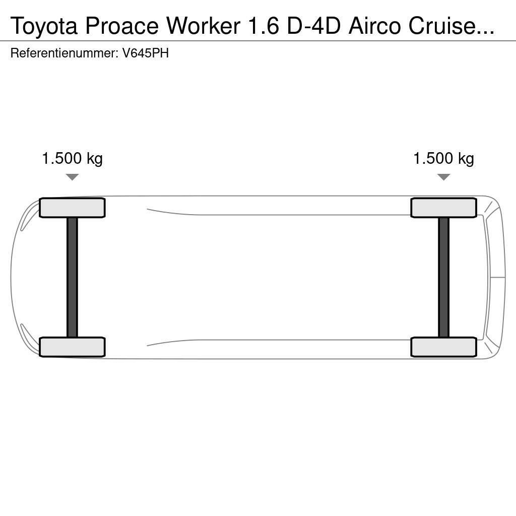 Toyota ProAce Worker 1.6 D-4D Airco Cruisecontrol EURO 6 Kapali kasa kamyonetler