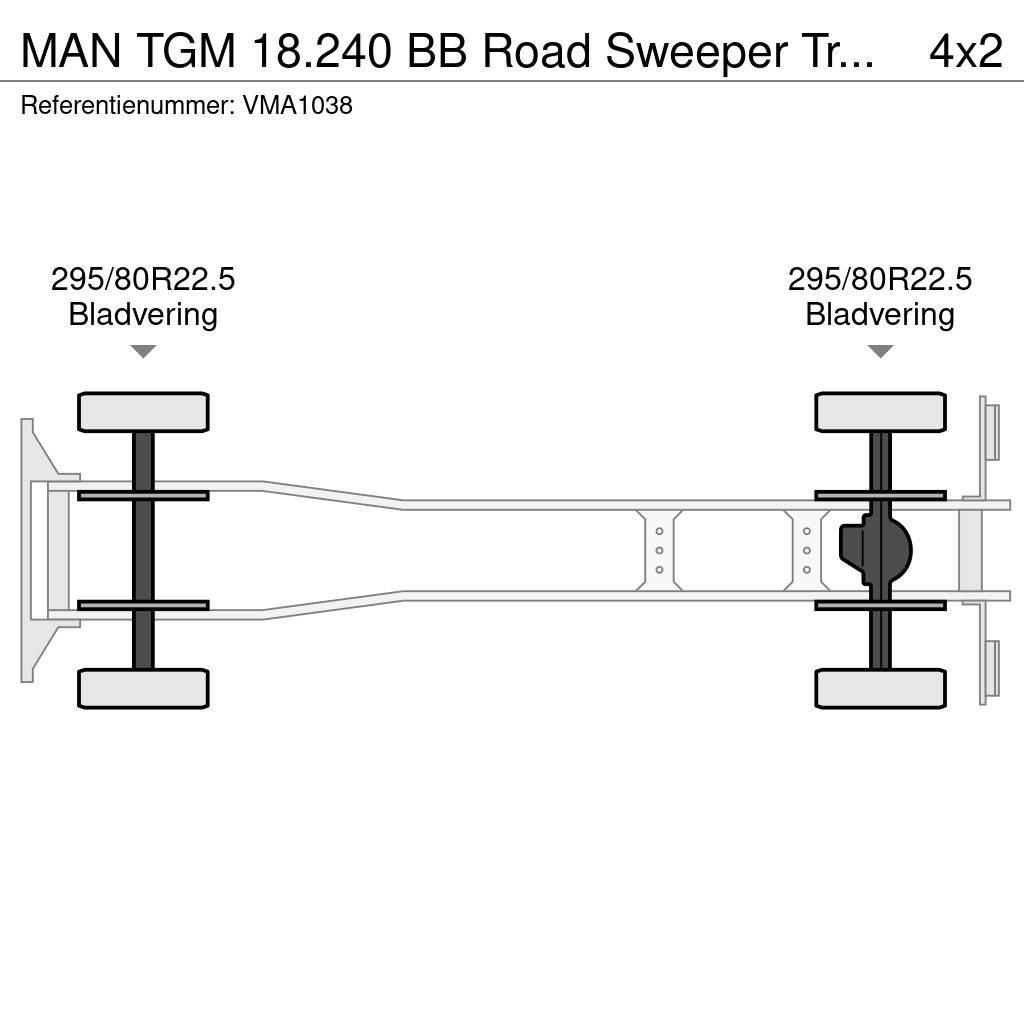 MAN TGM 18.240 BB Road Sweeper Truck (3 units) Süpürme kamyonları