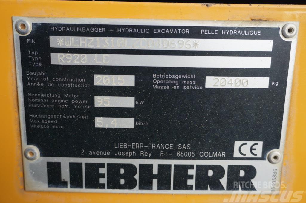 Liebherr R 920 LC Paletli ekskavatörler