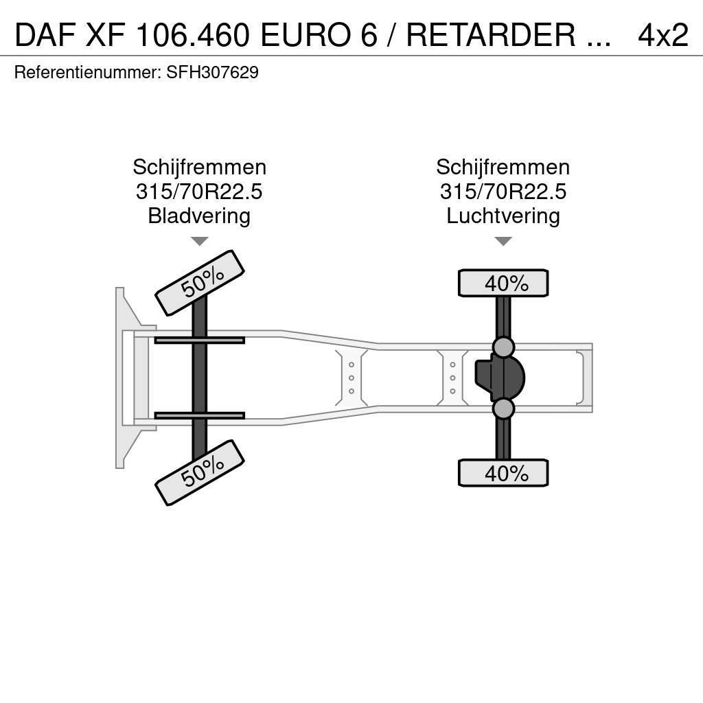 DAF XF 106.460 EURO 6 / RETARDER / PTO / MANUEL / AIRC Çekiciler