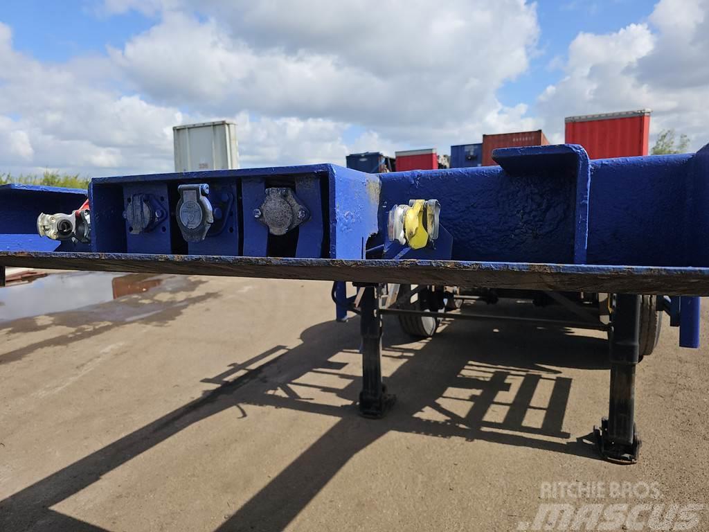 Renders 2 axle 20 ft container chassis steel springs bpw d Konteyner yari çekiciler