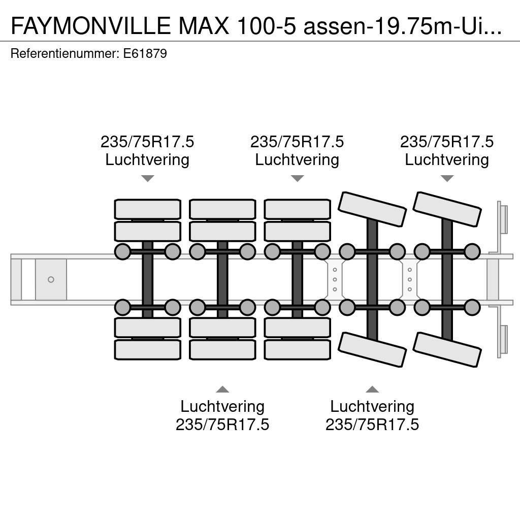 Faymonville MAX 100-5 assen-19.75m-Uitschuifbaar/extensible/ex Low loader yari çekiciler