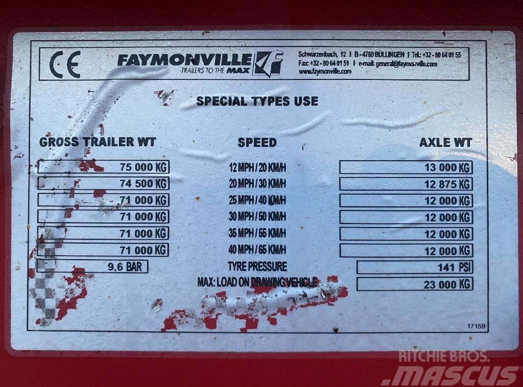 Faymonville 4 Axle Extending 75 Ton Low Loader Alçak yükleyici