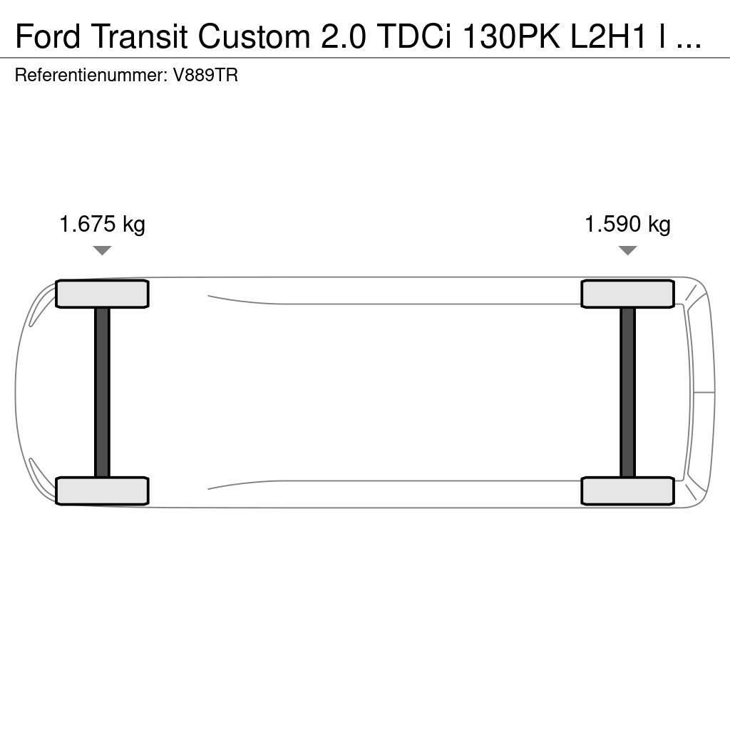 Ford Transit Custom 2.0 TDCi 130PK L2H1 l Airco l Navi Kapali kasa kamyonetler