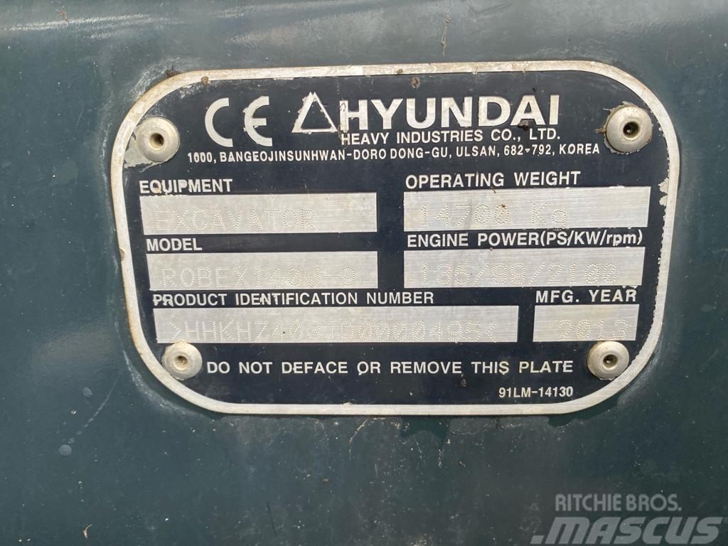 Hyundai 140w-9 Lastik tekerli ekskavatörler