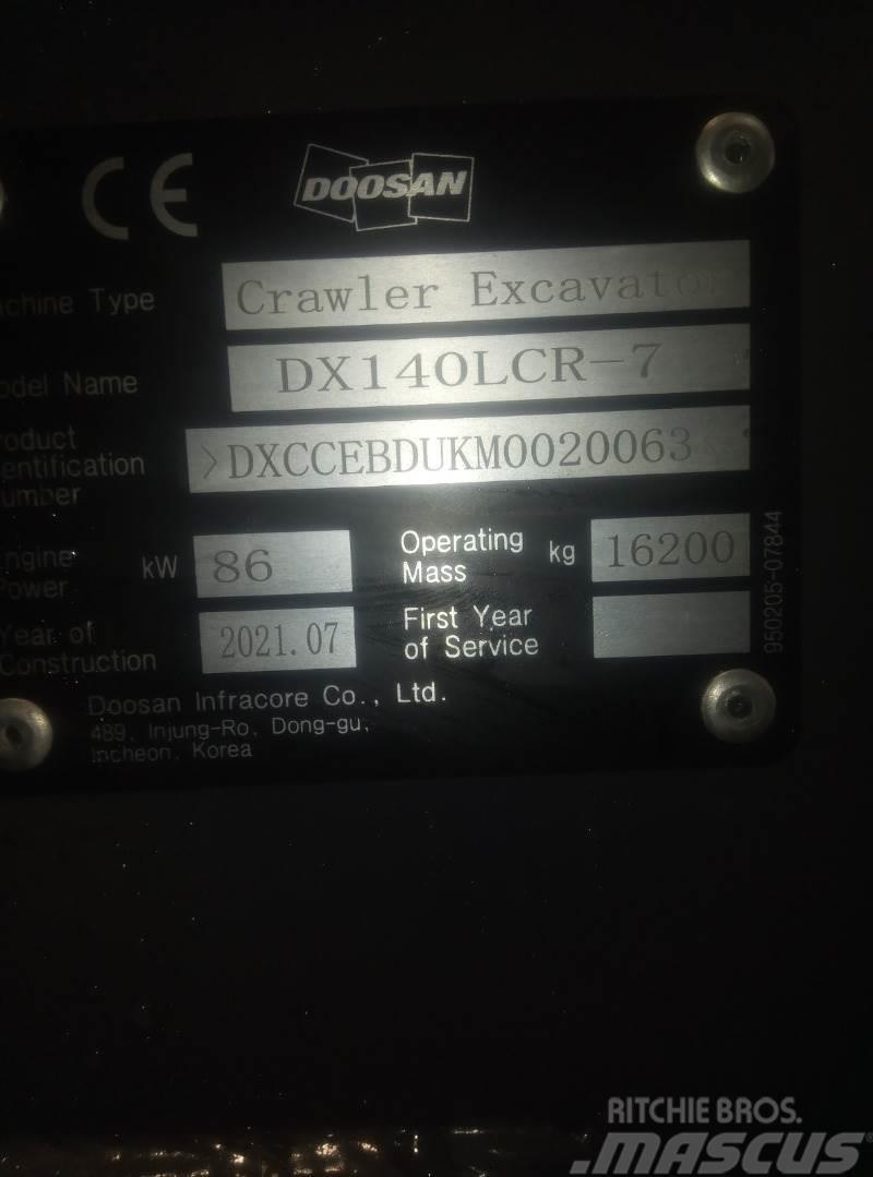 Doosan DX140LCR-7 Paletli ekskavatörler