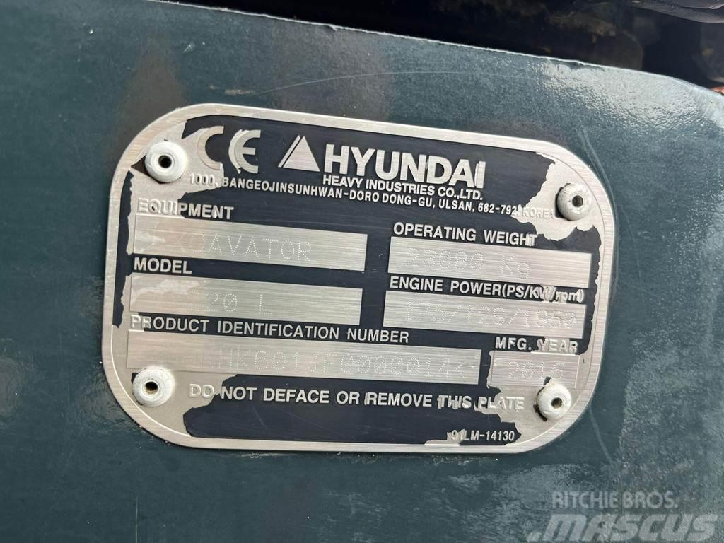 Hyundai HX 220 L ROTOTILT / AC / CENTRAL LUBRICATION / AUX Paletli ekskavatörler