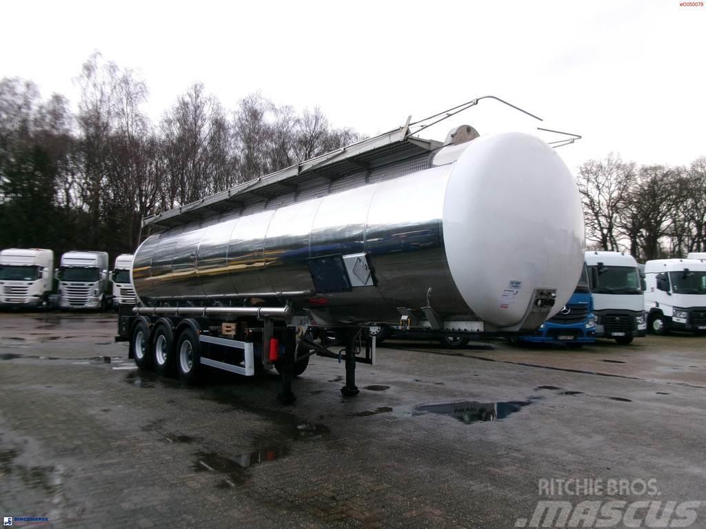 Indox Chemical tank inox L4BH 33.5 m3 / 1 comp Tanker yari çekiciler