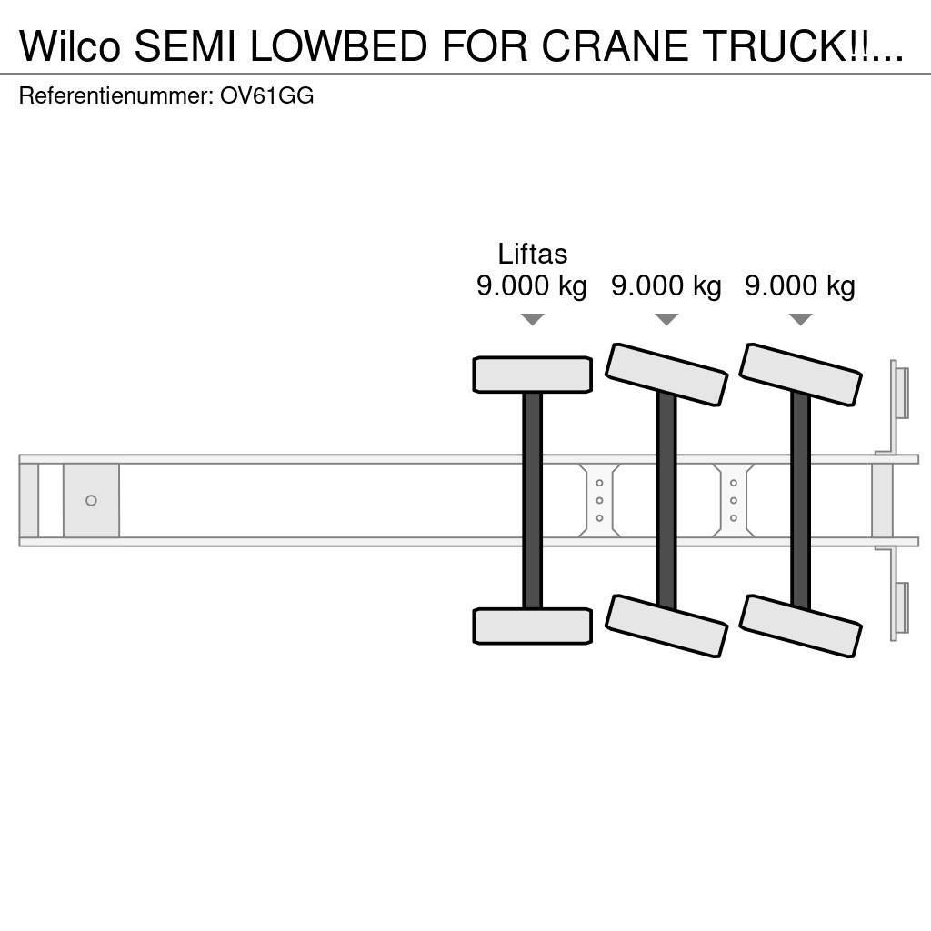 Wilco SEMI LOWBED FOR CRANE TRUCK!!2x steering axle Low loader yari çekiciler