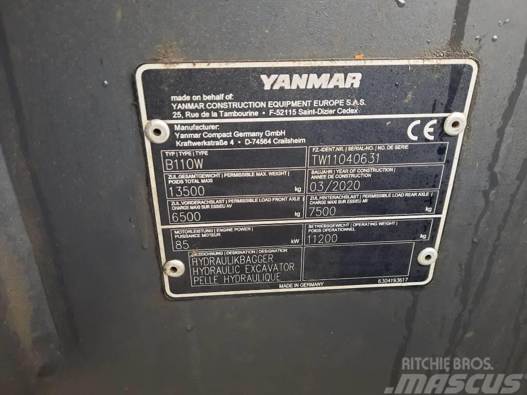 Yanmar B 110 W Lastik tekerli ekskavatörler