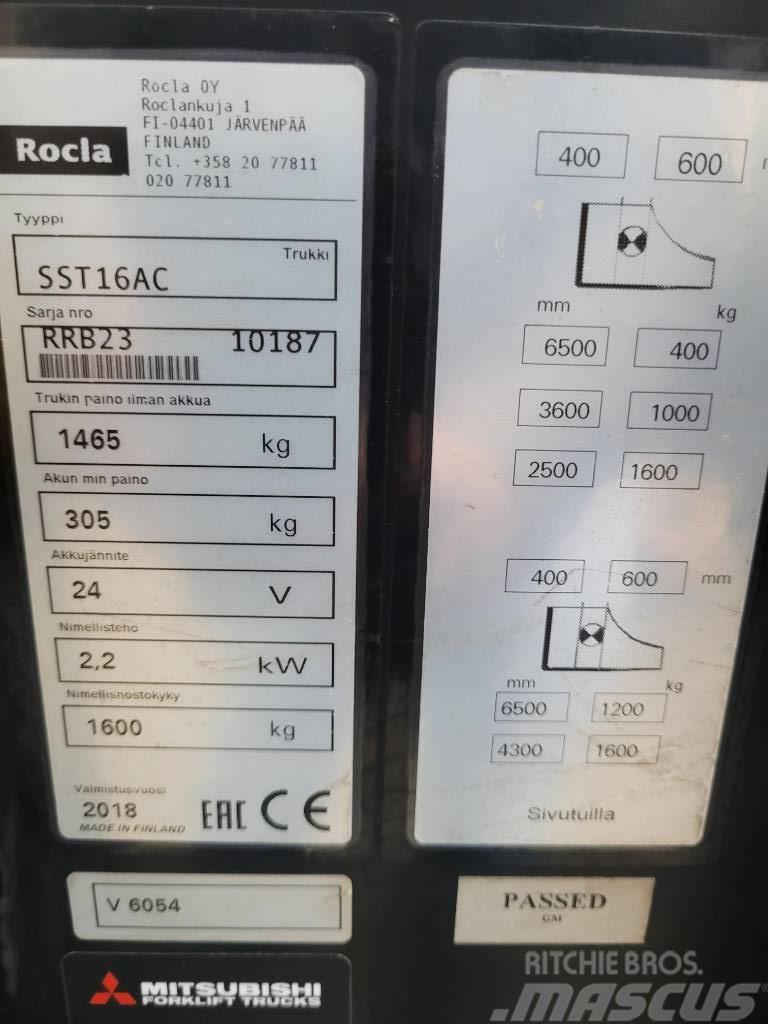 Rocla SST 16 AC Akülü depo ekipmanları
