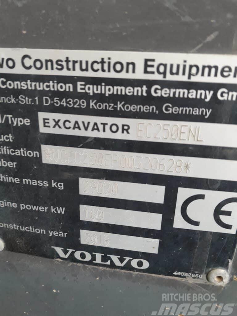 Volvo EC250ENL Paletli ekskavatörler
