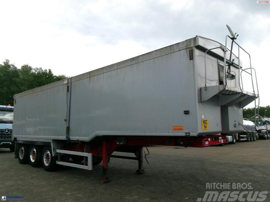 Wilcox Tipper trailer alu 52 m3 + tarpaulin Damperli çekiciler