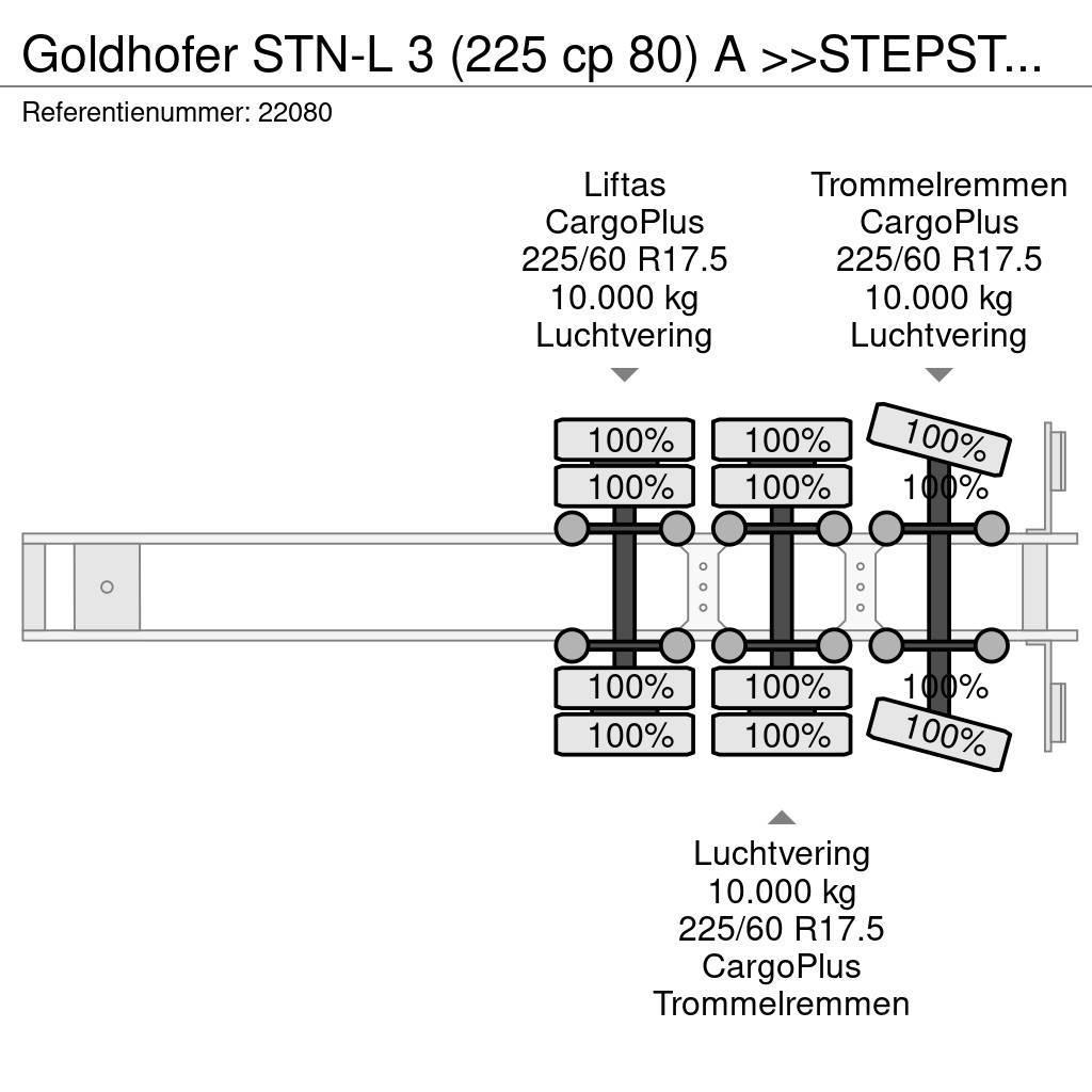 Goldhofer STN-L 3 (225 cp 80) A >>STEPSTAR<< (CARGOPLUS® tyr Low loader yari çekiciler