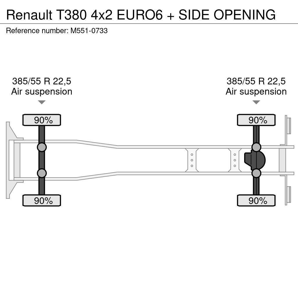 Renault T380 4x2 EURO6 + SIDE OPENING Kapali kasa kamyonlar