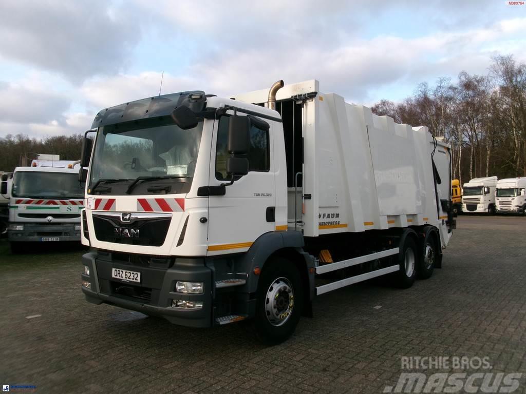 MAN TGM 26.320 6X2 Euro 6 RHD Faun refuse truck Atik kamyonlari