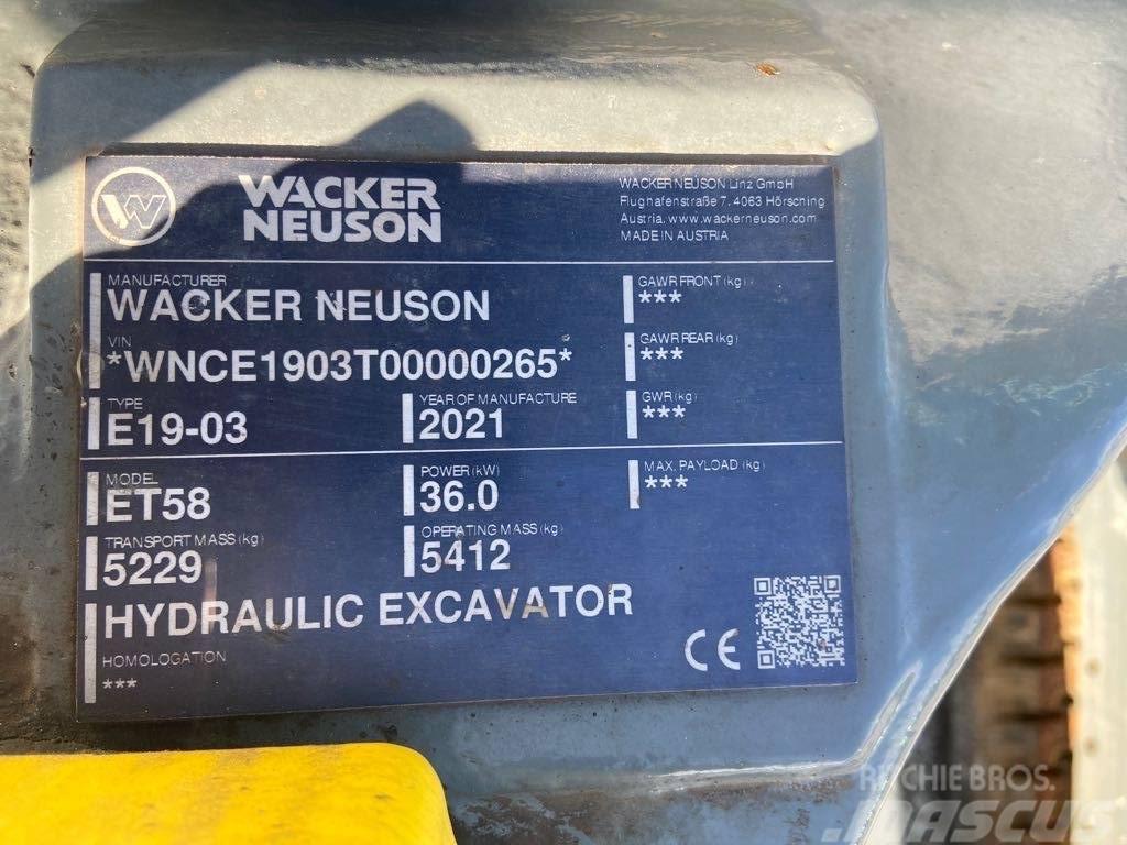 Wacker Neuson ET58 Paletli ekskavatörler