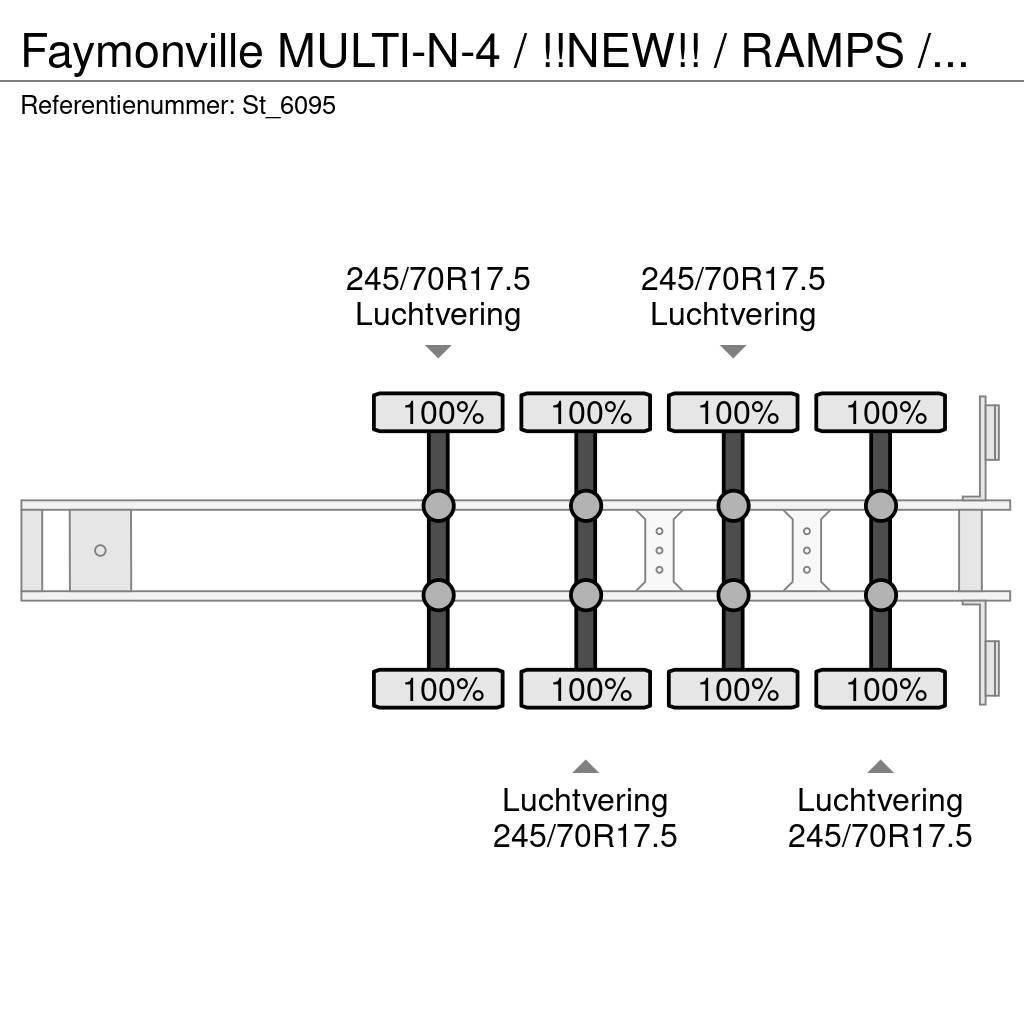 Faymonville MULTI-N-4 / !!NEW!! / RAMPS / WHEELWELLS/ EXTENDAB Low loader yari çekiciler