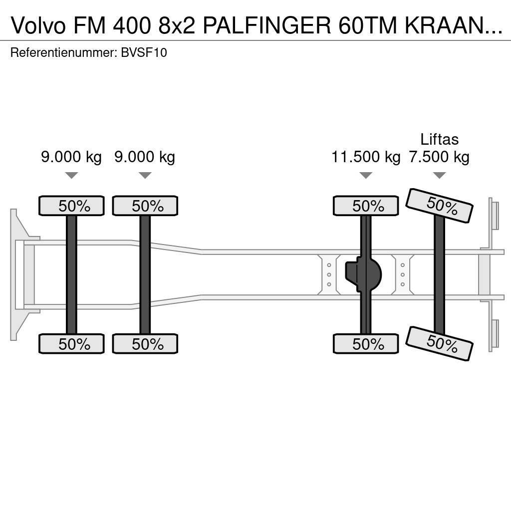 Volvo FM 400 8x2 PALFINGER 60TM KRAAN/KRAN!!EURO5!! Yol-Arazi Tipi Vinçler (AT)