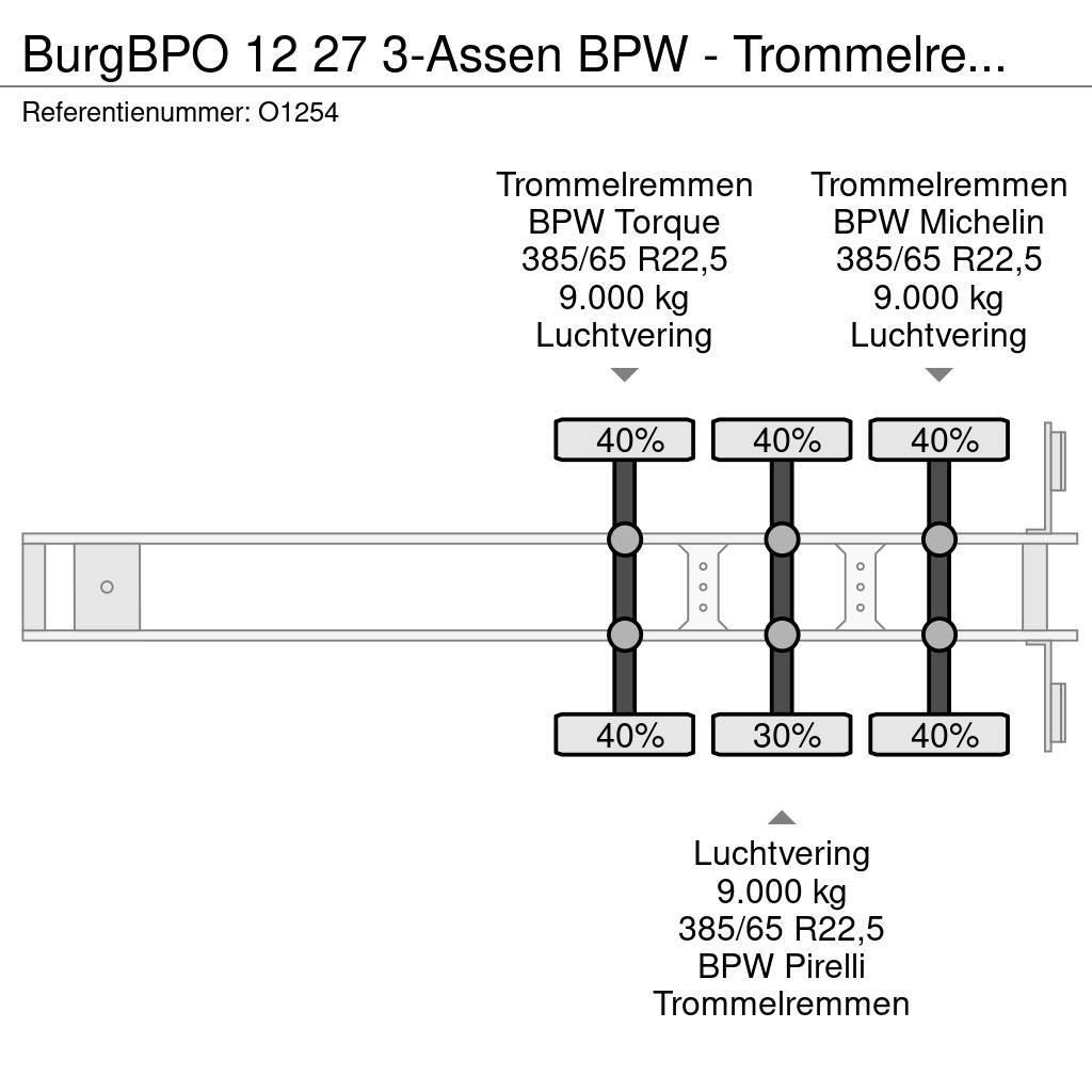 Burg BPO 12 27 3-Assen BPW - Trommelremmen - ADR 20-30F Konteyner yari çekiciler