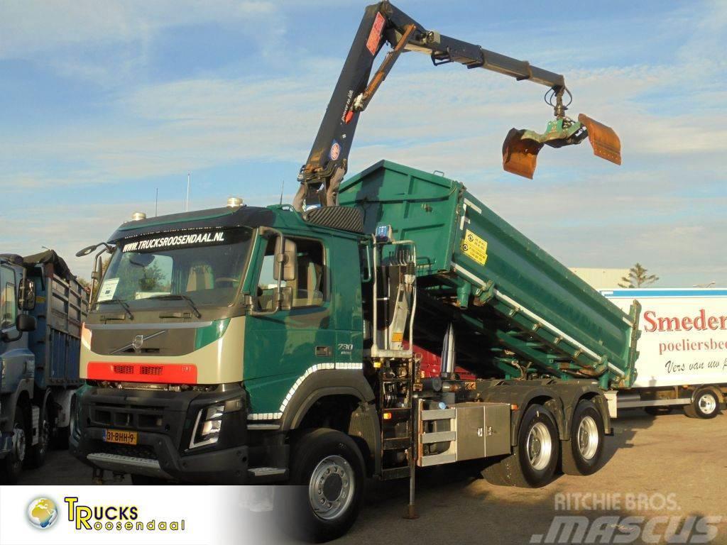 Volvo FMX 380 + Euro 6 + HMF Z Crane + 6x6 + Hardox KIPP Damperli kamyonlar