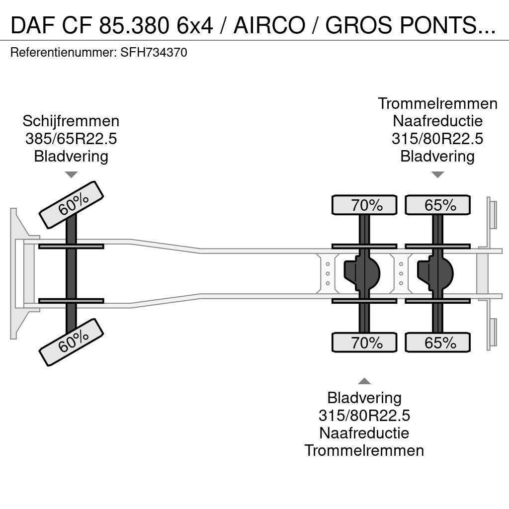 DAF CF 85.380 6x4 / AIRCO / GROS PONTS - BIG AXLES / L Damperli kamyonlar