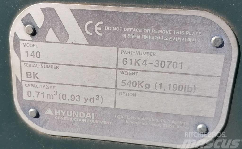 Hyundai 0.7m3_HX140 Kovalar