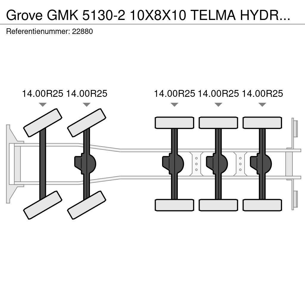 Grove GMK 5130-2 10X8X10 TELMA HYDRAULIC JIB Yol-Arazi Tipi Vinçler (AT)