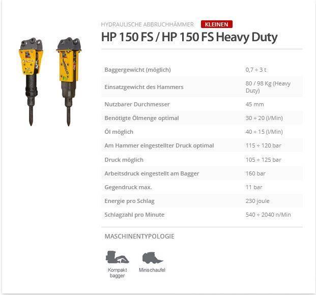 Indeco HP 150 FS Heavy Duty Hidrolik kırıcılar