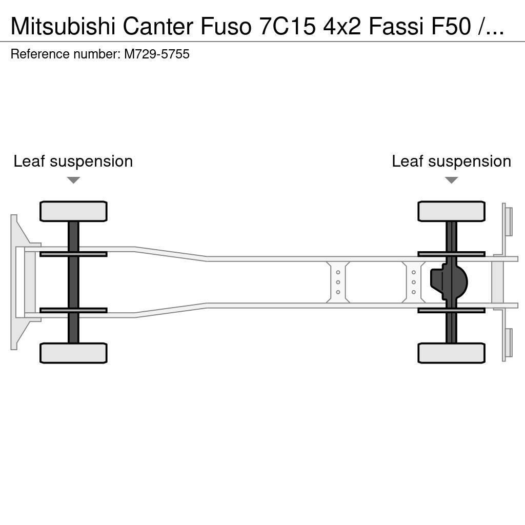 Mitsubishi Canter Fuso 7C15 4x2 Fassi F50 / PLATFORM L=4768 m Araç üzeri vinçler