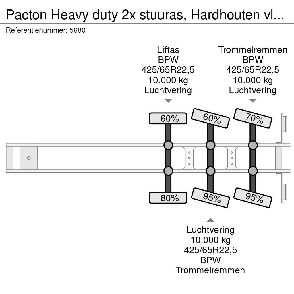 Pacton Heavy duty 2x stuuras, Hardhouten vloer, Ronggaten Flatbed çekiciler