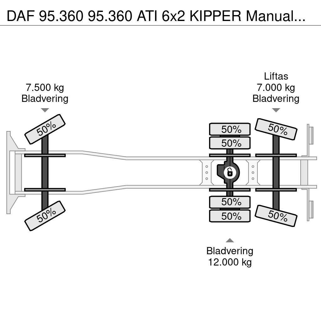 DAF 95.360 95.360 ATI 6x2 KIPPER Manualgetriebe Damperli kamyonlar