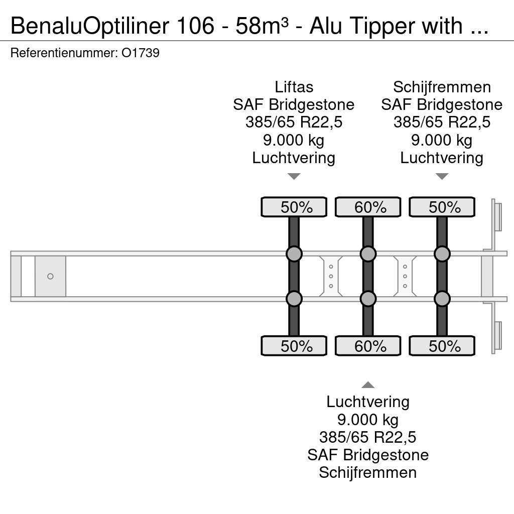 Benalu Optiliner 106 - 58m³ - Alu Tipper with Carrier Sup Damperli çekiciler