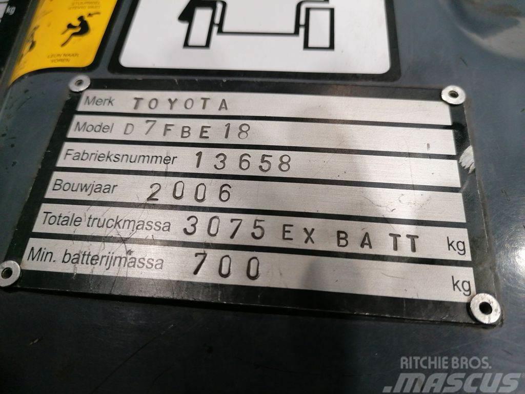 Toyota 7FBEF18 Elektrikli forkliftler