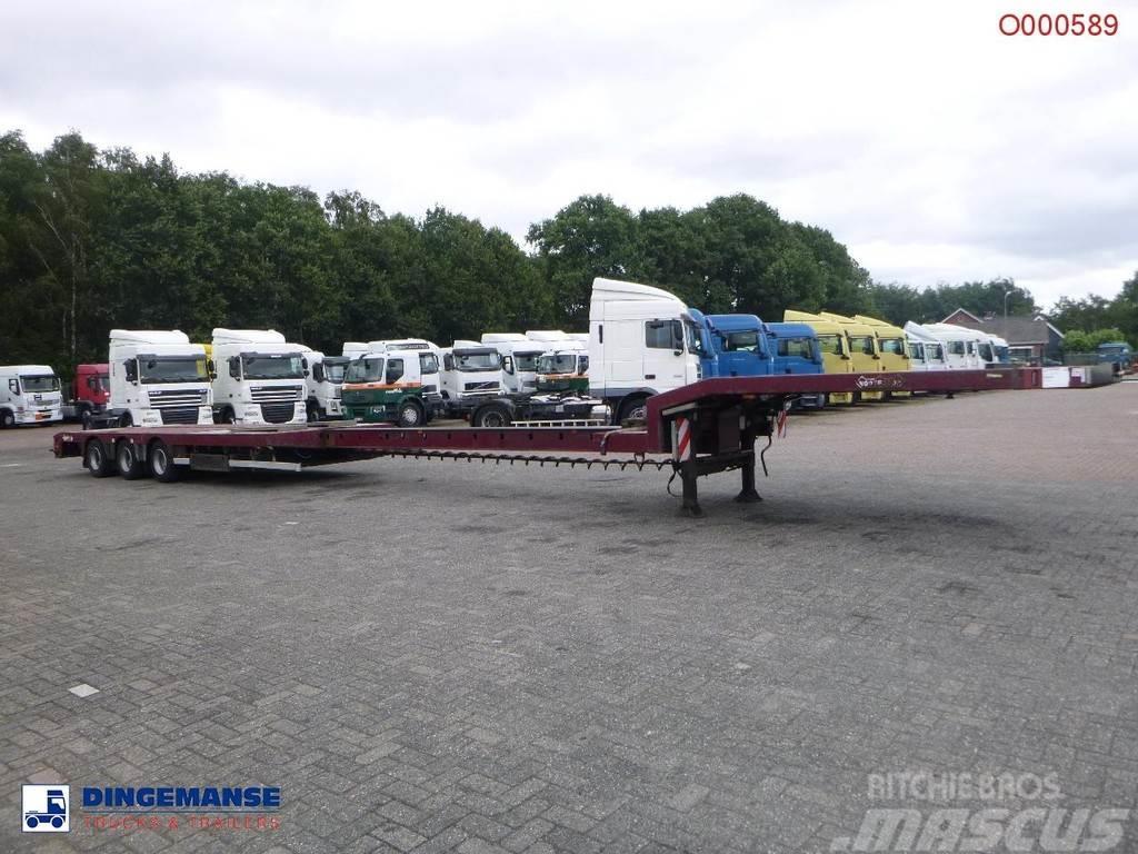 Nooteboom 3-axle semi-lowbed trailer extendable 14.5 m + ram Flatbed çekiciler