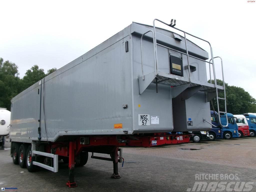 Wilcox Tipper trailer alu 55 m3 + tarpaulin Damperli çekiciler