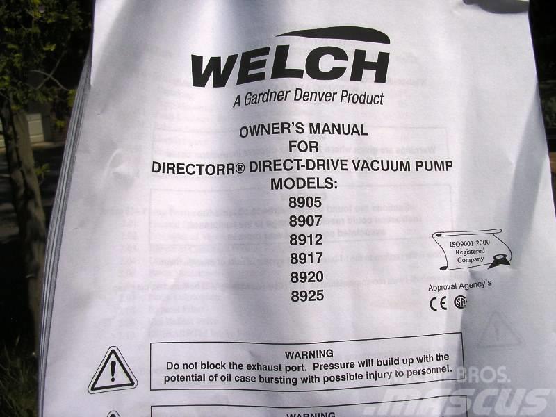  Welch Vacuum Technology 8905 Filtrasyon ekipmanları