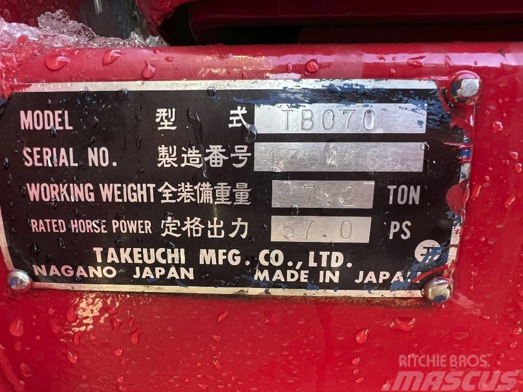 Takeuchi TB 070*+3xSchaufeln*7200 kg Mini ekskavatörler, 7 tona dek