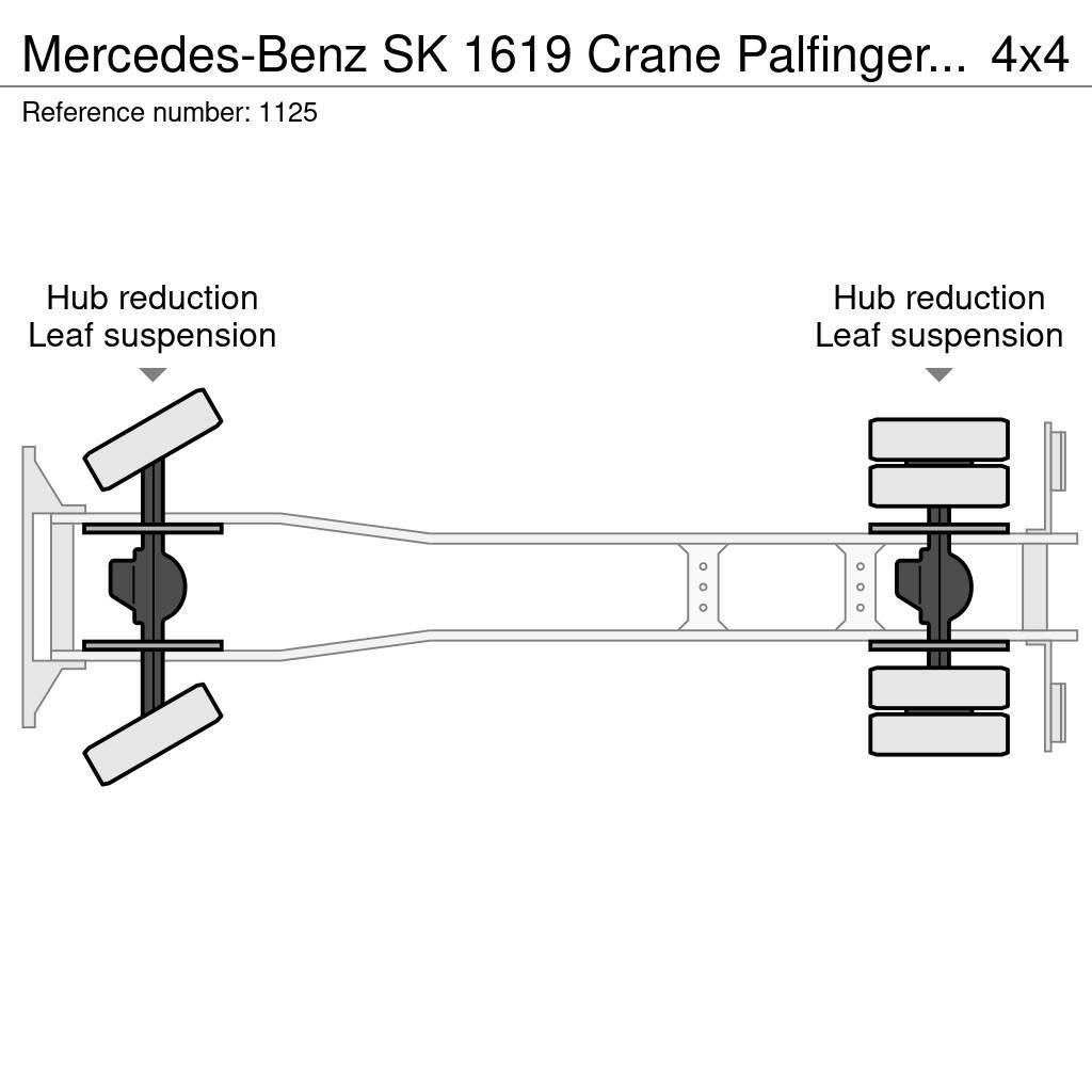 Mercedes-Benz SK 1619 Crane Palfinger PK17000LA Winch 4x4 V6 Big Yol-Arazi Tipi Vinçler (AT)